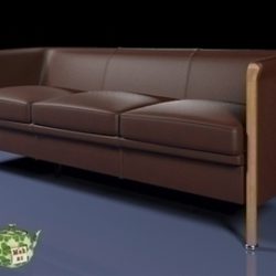 club sofa 3 p 2009 3d model 3ds max fbx obj 92276