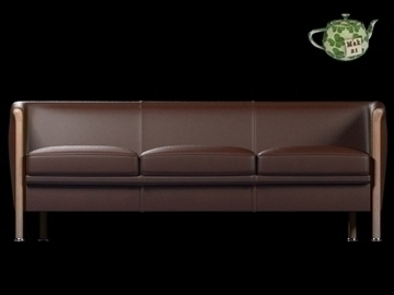 club sofa 3 p 2009 3d model 3ds max fbx obj 92279