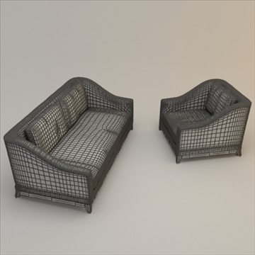 designer fabric seating set 3d model 3ds max lwo texture obj 110739