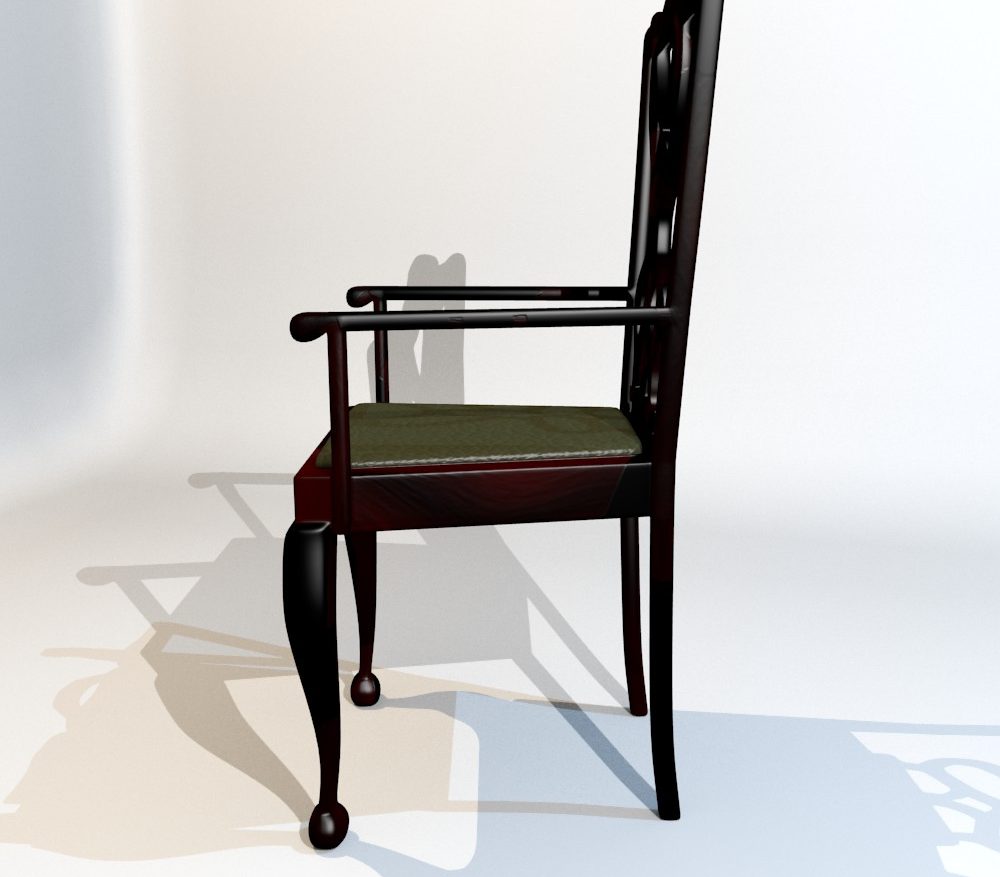 dining chair set 3d model fbx blend dae obj 118645