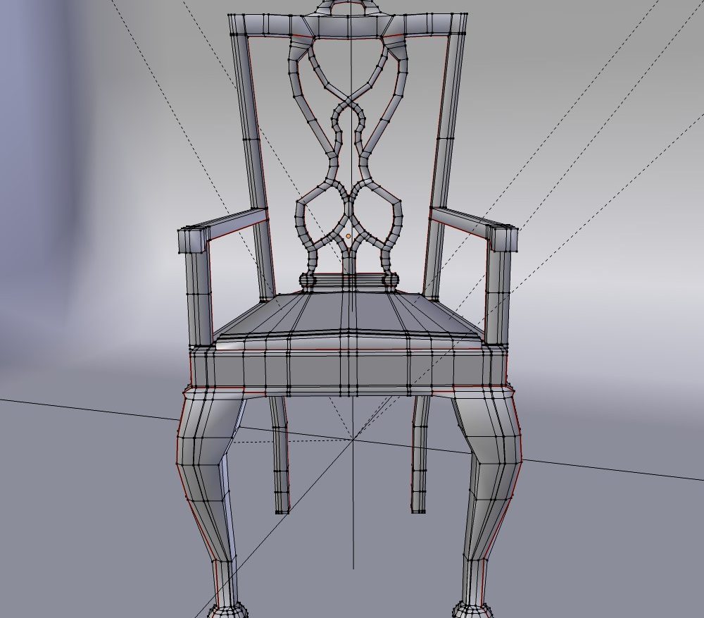 dining chair set 3d model fbx blend dae obj 118649