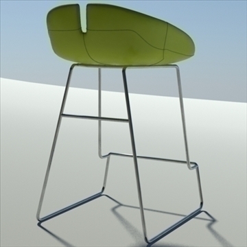 fjord bar stool low green 3d model 3ds max dwg fbx obj 88527