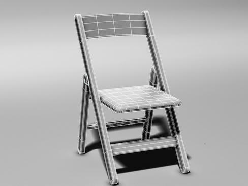 folding chair 3d model 3ds max c4d lwo ma mb obj 115849