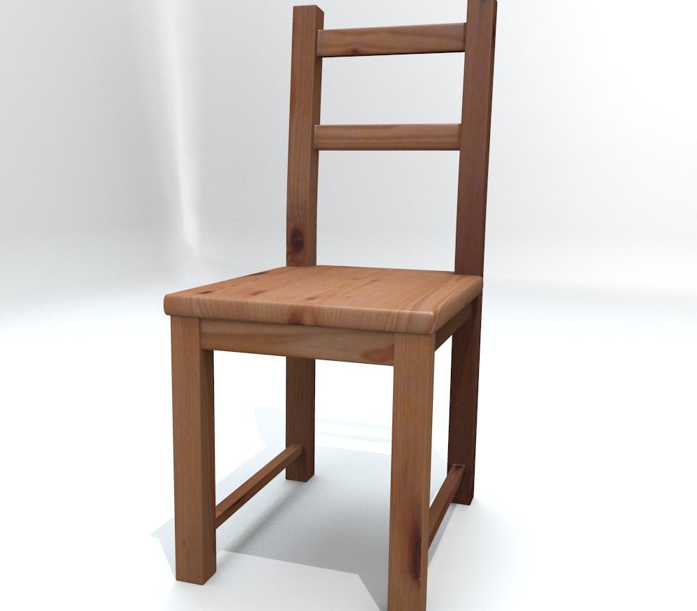 ikea side chair ivar 3d model fbx blend dae obj 118057