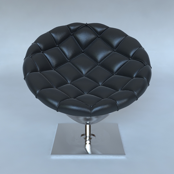 pod chair quilted leather upholstery 3d model 3ds max fbx obj 120817