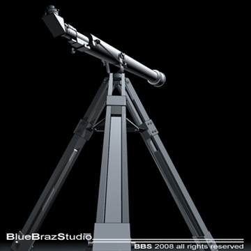 telescope 3d model 3ds dxf c4d obj 93221