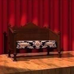 victorian couch 3d model dxf 94334