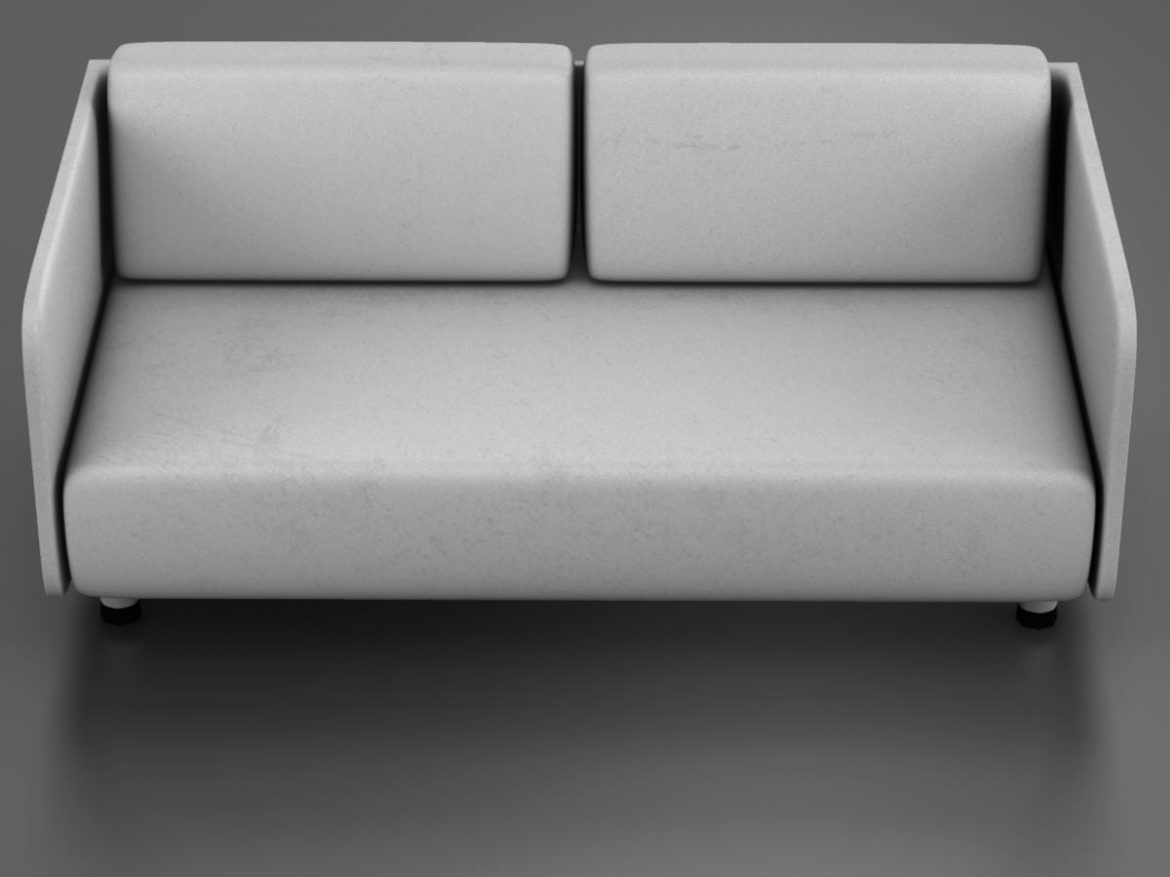 white couch 3d model 3ds max fbx c4d ma mb obj 162951