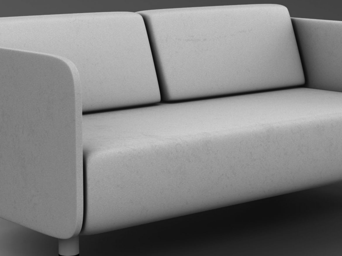 white couch 3d model 3ds max fbx c4d ma mb obj 162955