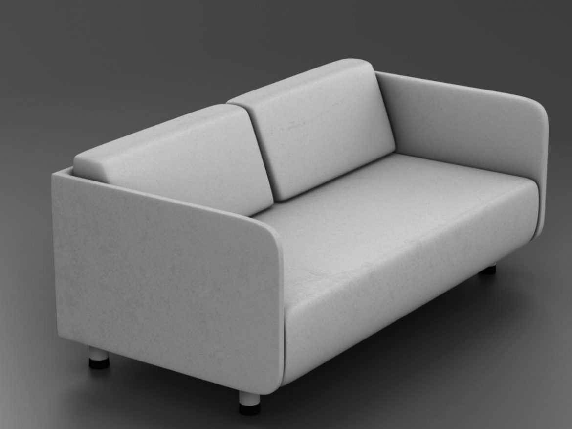 white couch 3d model 3ds max fbx c4d ma mb obj 162957
