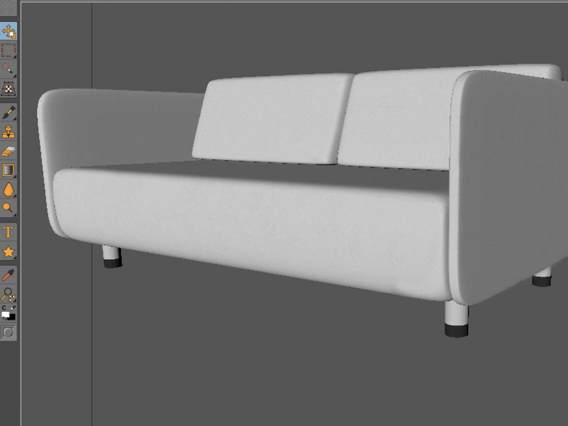 white couch 3d model 3ds max fbx c4d ma mb obj 162961