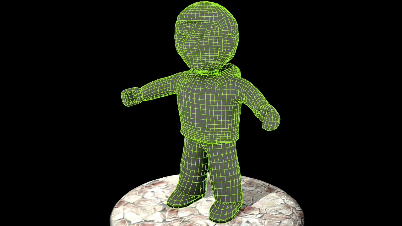 prison game character 3d model fbx ma mb texture obj 118871