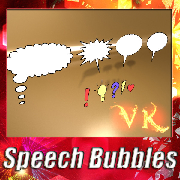 9 speech bubbles collection. 3d model 3ds max fbx obj 132142