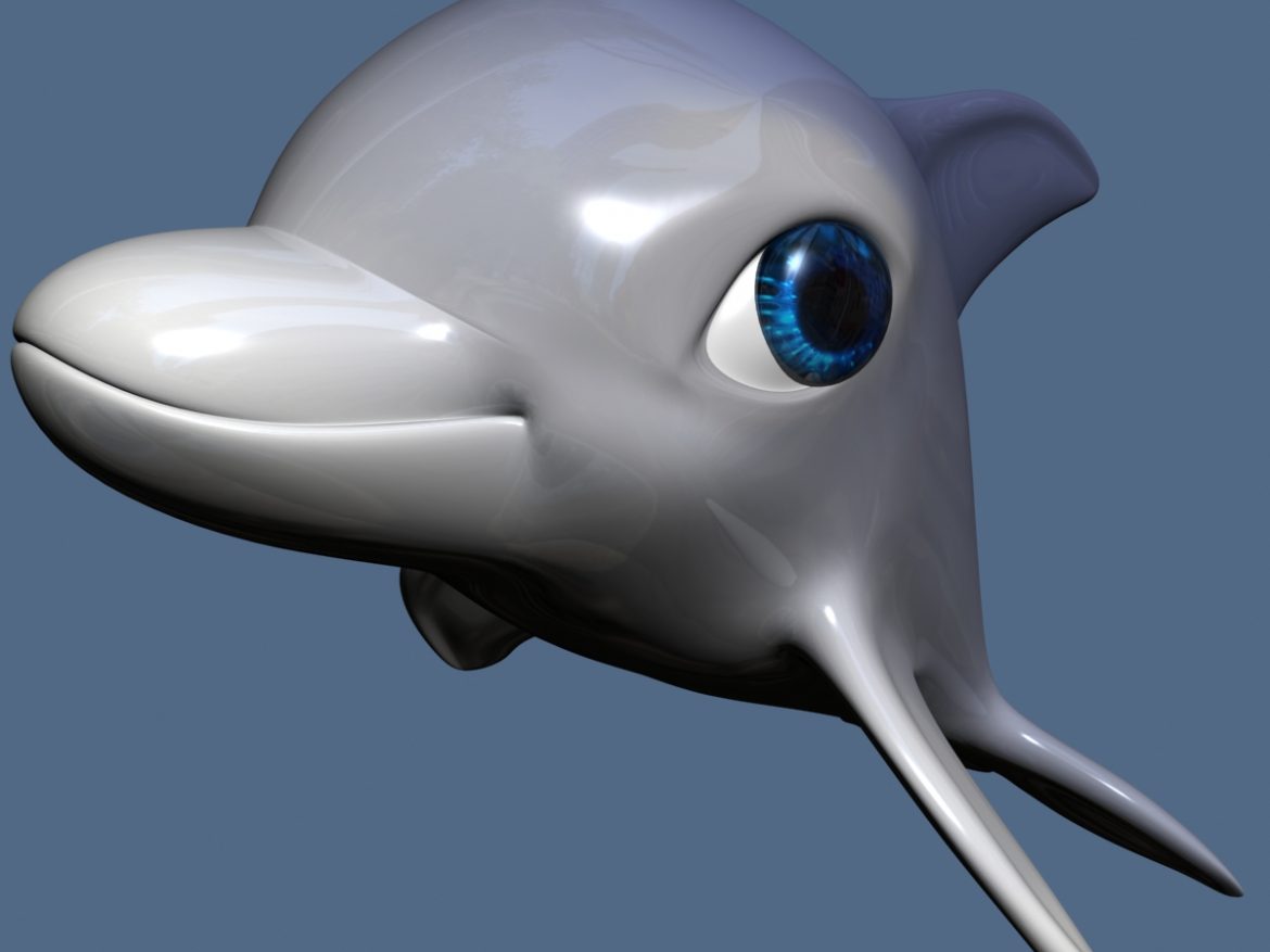cartoon dolphin rigged 3d model 3ds max fbx  obj 165345