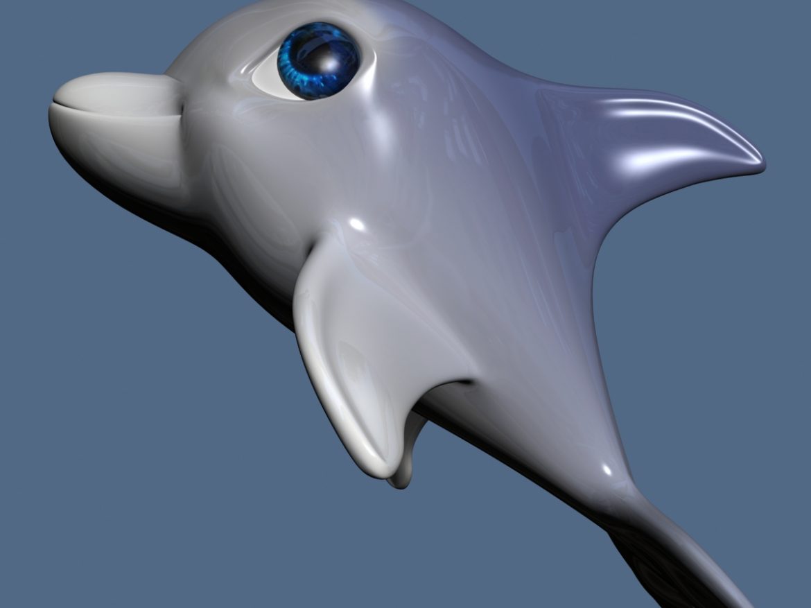 cartoon dolphin rigged 3d model 3ds max fbx  obj 165346