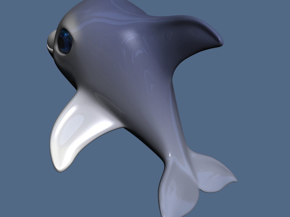 cartoon dolphin rigged 3d model 3ds max fbx  obj 165347