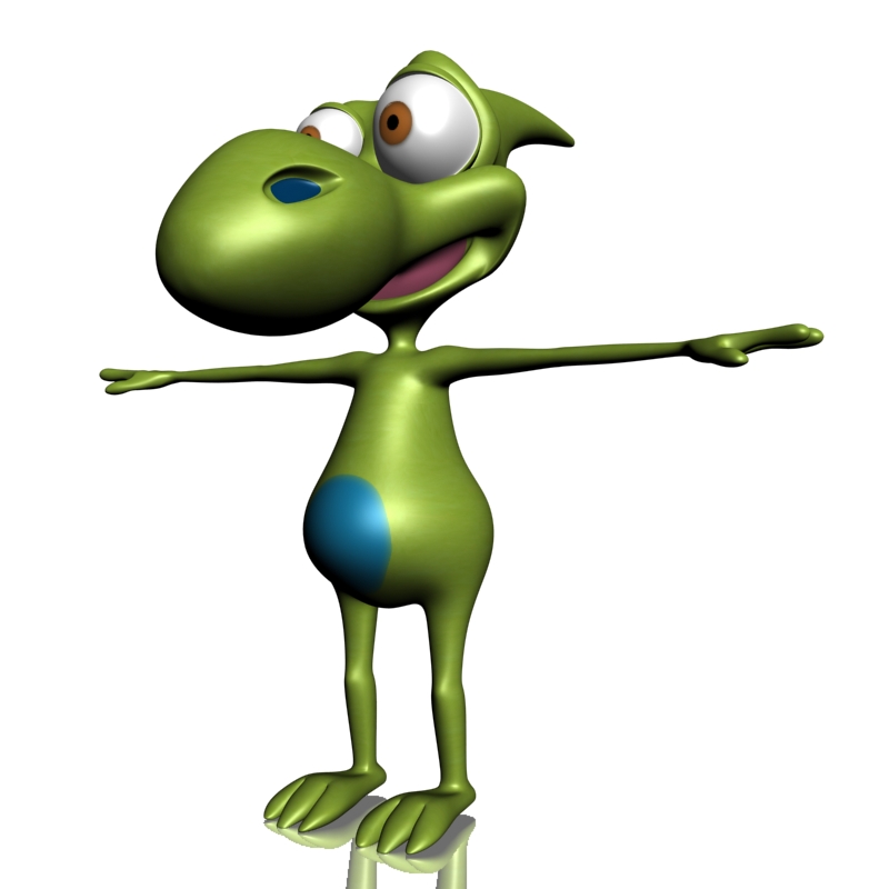 Dinko Alien Character Rigged 3d Model Flatpyramid