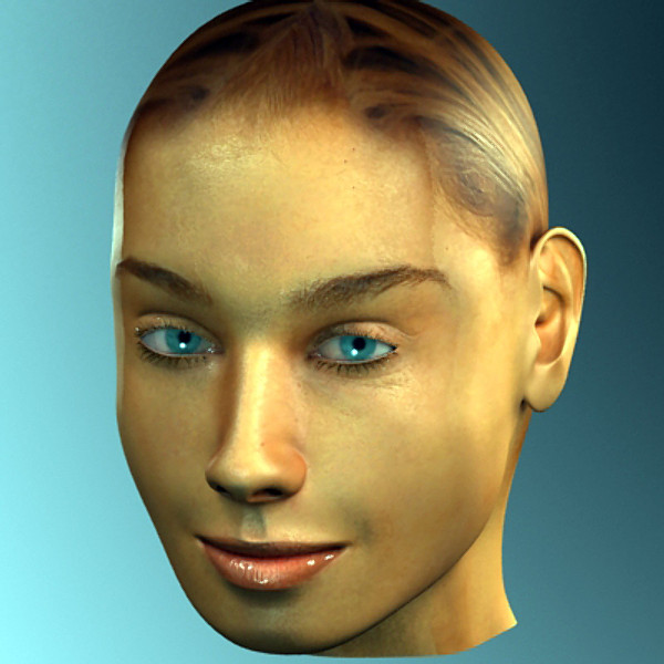 female head 3d model 3ds max obj 129345