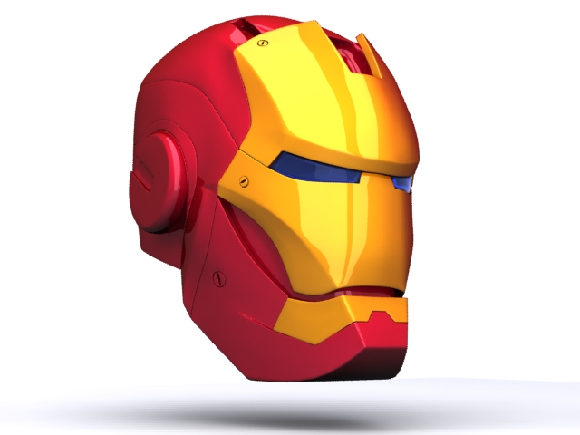 Iron Man Helmet 3D Model FlatPyramid