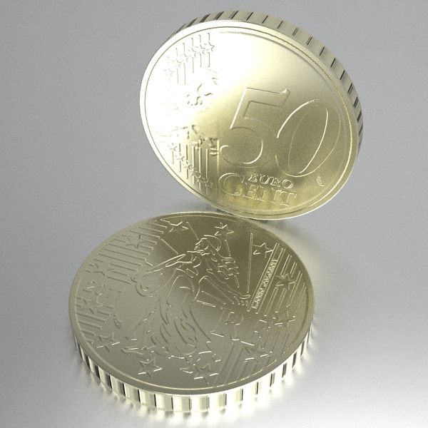 french euro coins 3d model 3ds fbx skp obj 120566