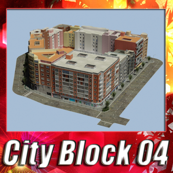 city block 04 3d model 3ds max fbx texture obj 157473