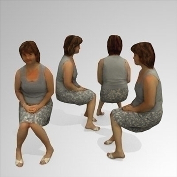 10 3d people models – seated 3d model 3ds max lwo 89271