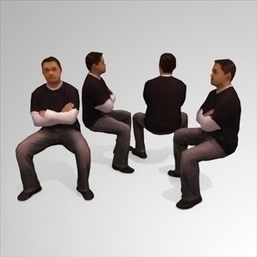 10 3d people models – seated 3d model 3ds max lwo 89272
