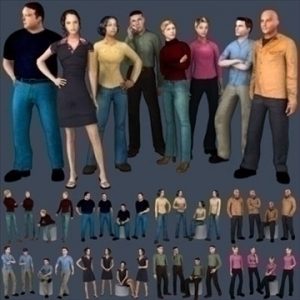 32 Low Polygon 3d People Models 3D Model - FlatPyramid