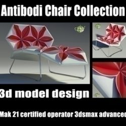 antibodi flower chair collection 3d model max other 91922