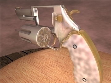 apache brave .357 double-magnum revolver 3d model 3ds c4d 89025