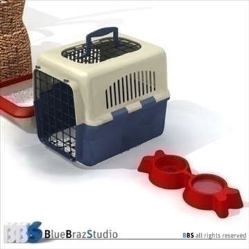 cat set 3d model 3ds dxf c4d obj 103421