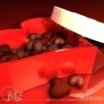 chocolates box 3d model 3ds dxf c4d obj 87859