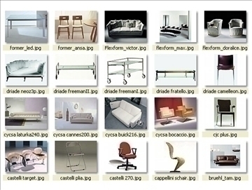 collection of modern furniture 3d model 3ds 85953