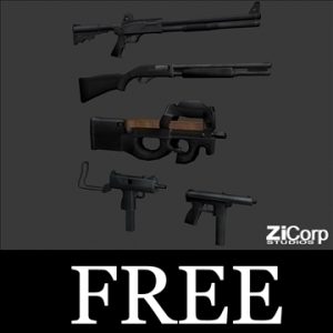 Free Modern Weapons Pk2 3d Model Flatpyramid