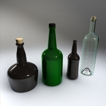 glass bottle collection.zip 3d model 3ds dxf fbx c4d x obj 87969
