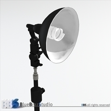 light umbrella and fluorescent light 3d model 3ds dxf c4d obj 111608