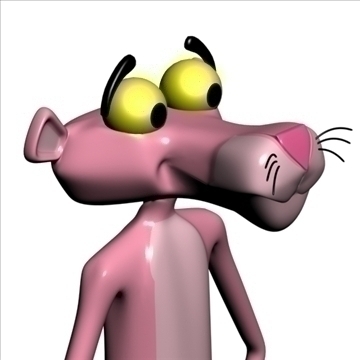 pink panther character toon 3d model 3ds max 103136