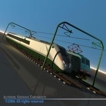 trains set 3d model 3ds dxf obj other 78340