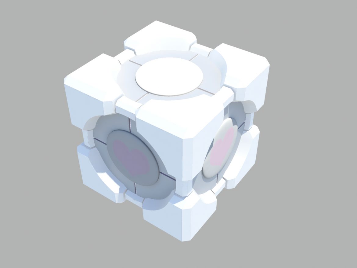 companion cube 3d model jpeg jpg obj 129401