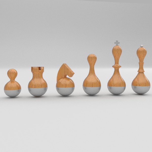 wobble chess set 3d model fbx blend obj 138384