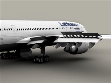 airbus a300 lufthansa 3d model 3ds max obj 94829