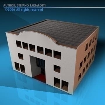 art gallery building 3d model 3ds dxf c4d obj 78542