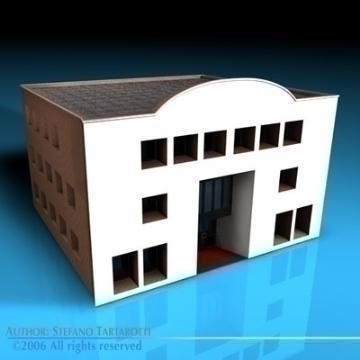 art gallery building 3d model 3ds dxf c4d obj 78543