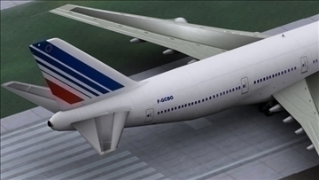 b 747 200 air france 3d model max obj 107245