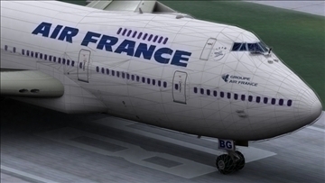 b 747 200 air france 3d model max obj 107248