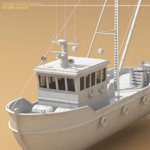 Fishing Boat 3d Model Flatpyramid