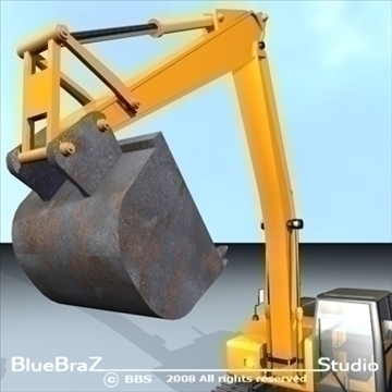 excavator 3d model 3ds dxf c4d obj 89157
