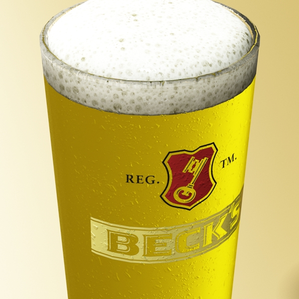 becks pint of beer 3d model 3ds max fbx obj 142496