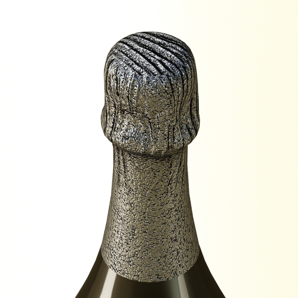 champagne dom perignon bottle 3d model 3ds max fbx obj 143499