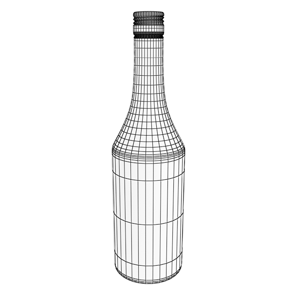 high detailed liquor bottle : malibu. 3d model 3ds max fbx obj 138826
